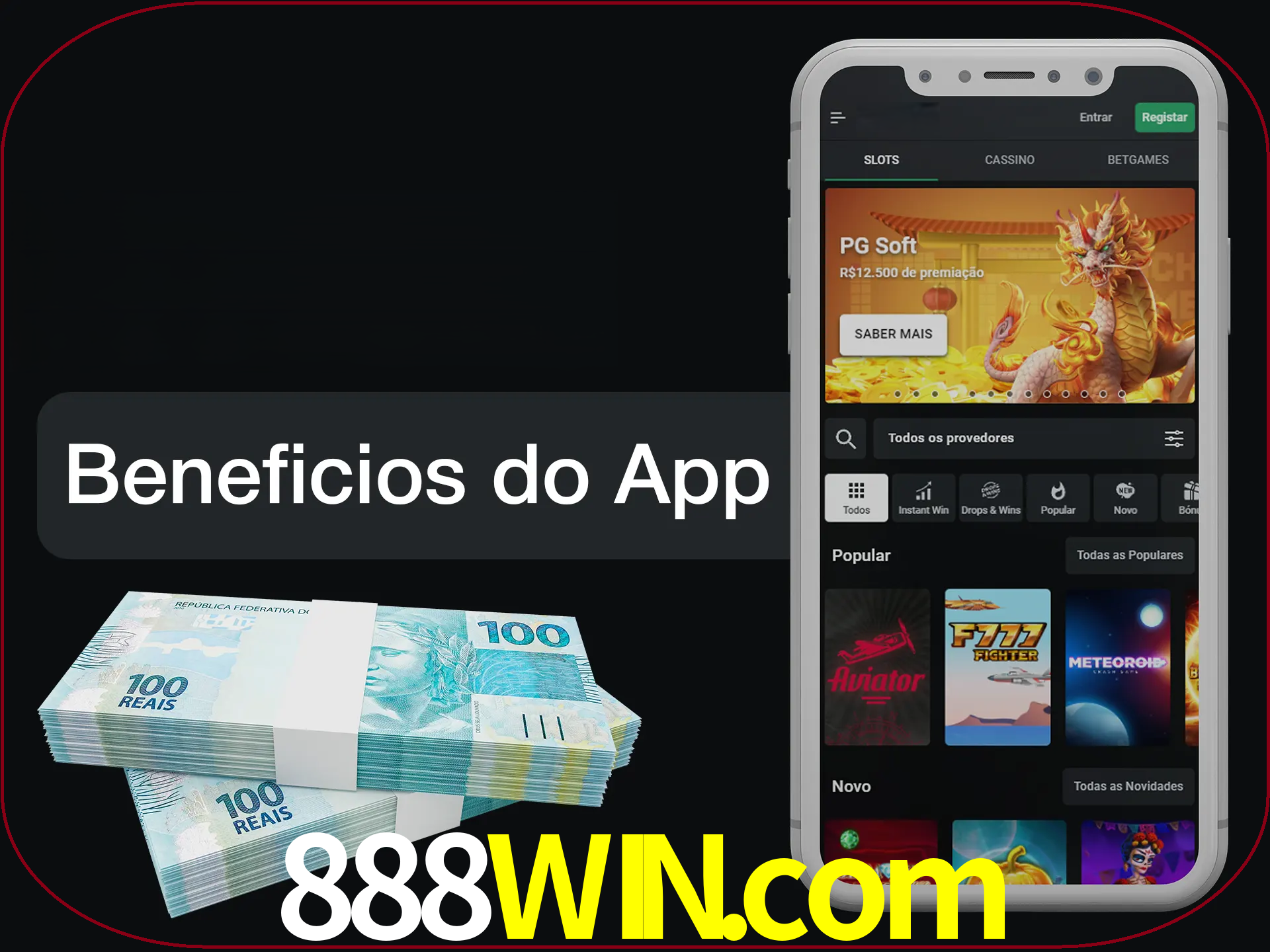 Obtenha todos os benefícios usando o aplicativo.