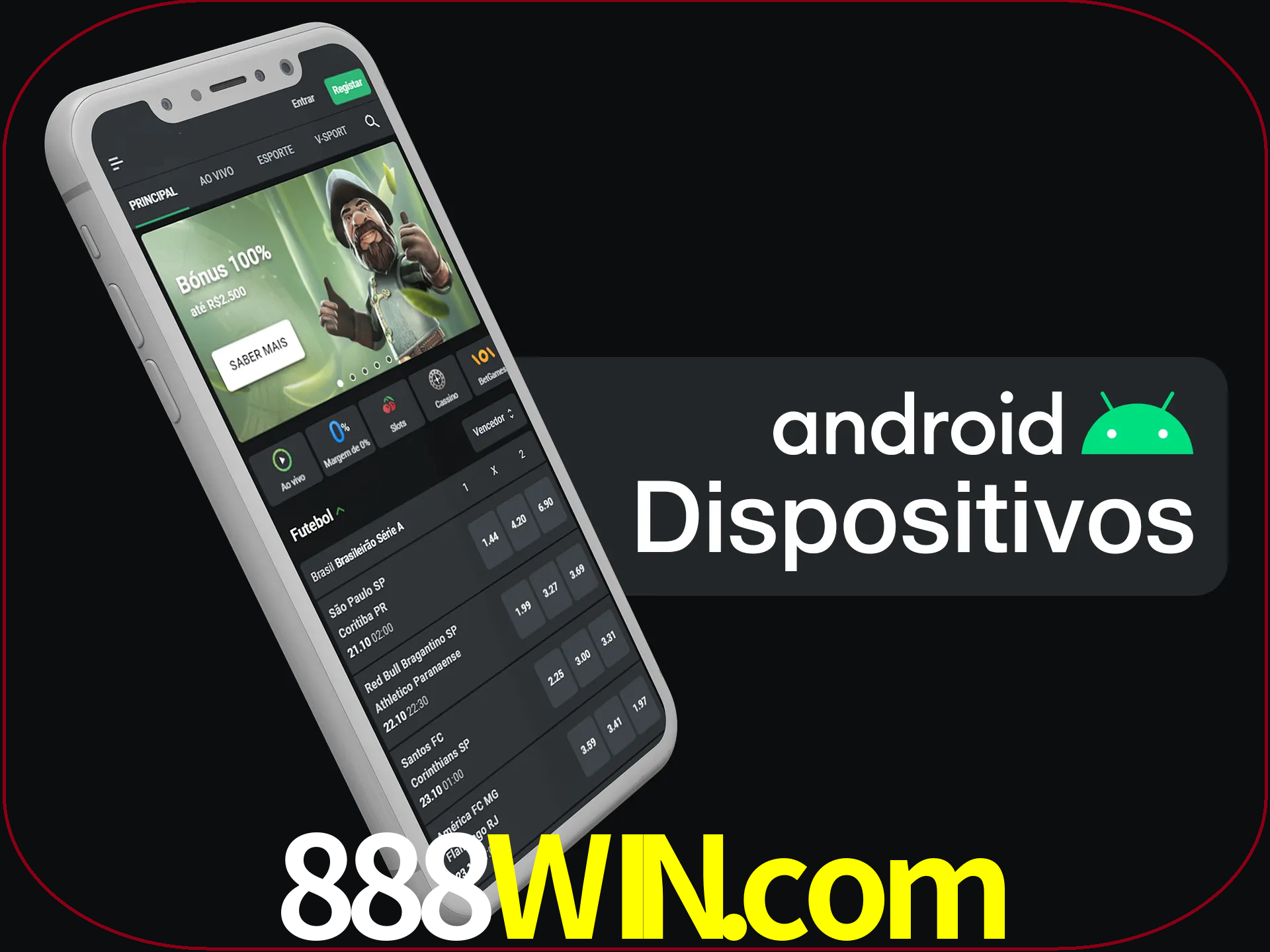 O aplicativo suporta a maioria de todos os dispositivos Android.