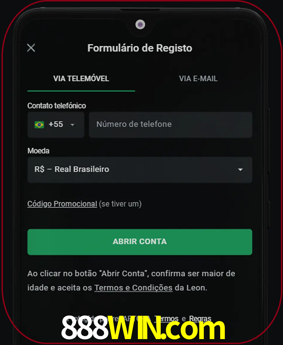 Abra o aplicativo e inicie o processo de registro.